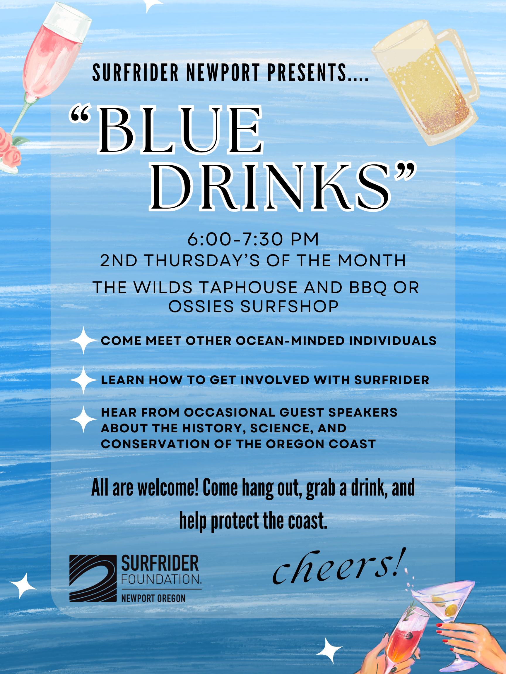BLUE DRINKS PROMO MATERIALS